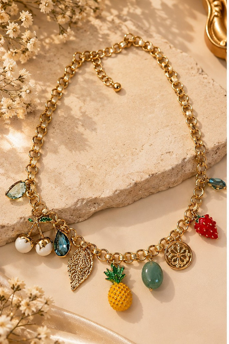 The Fruity Affair Charm Necklace by Sherry's Jewel