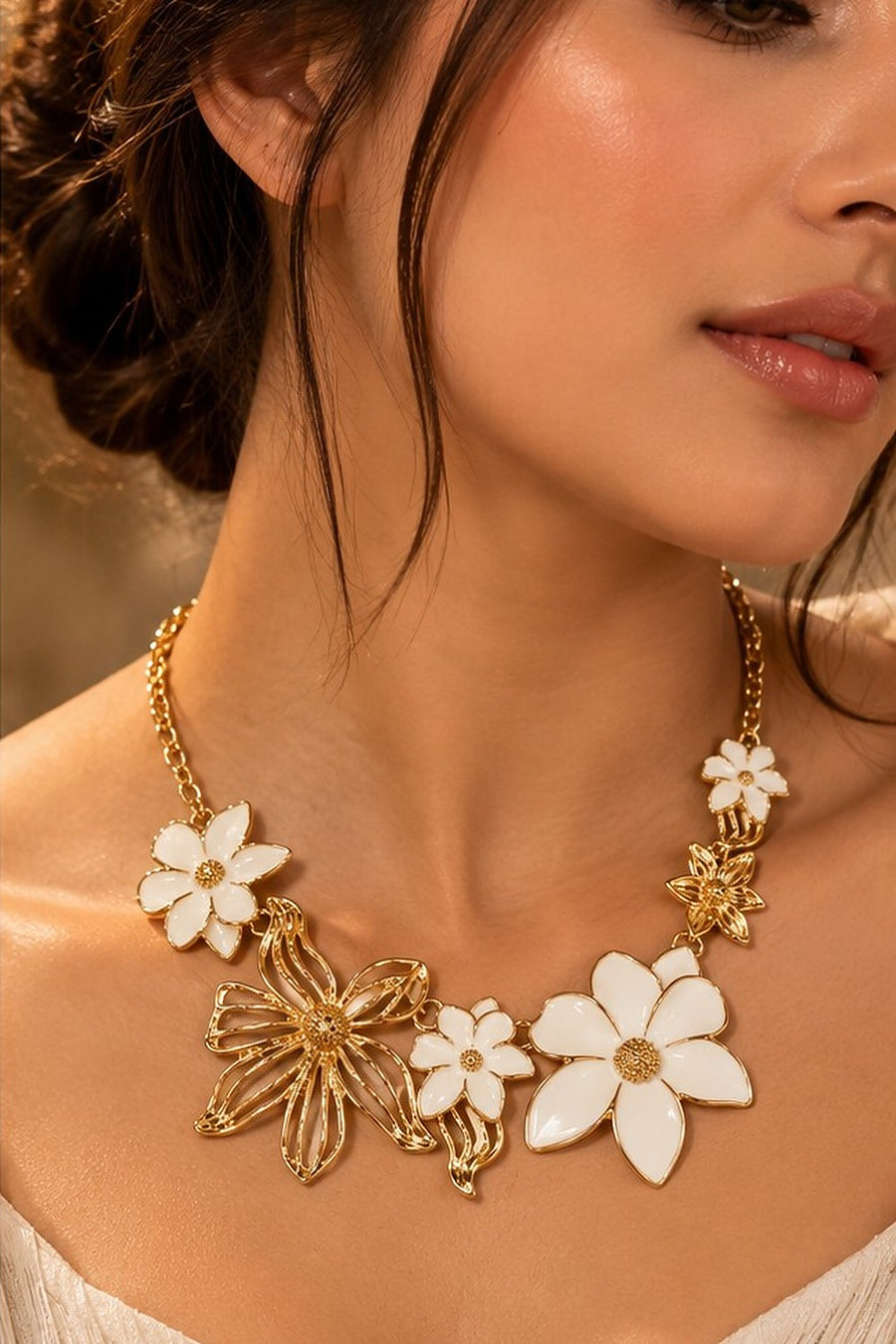 The Mogra Muse Statement Necklace worn by Sherry's Jewel