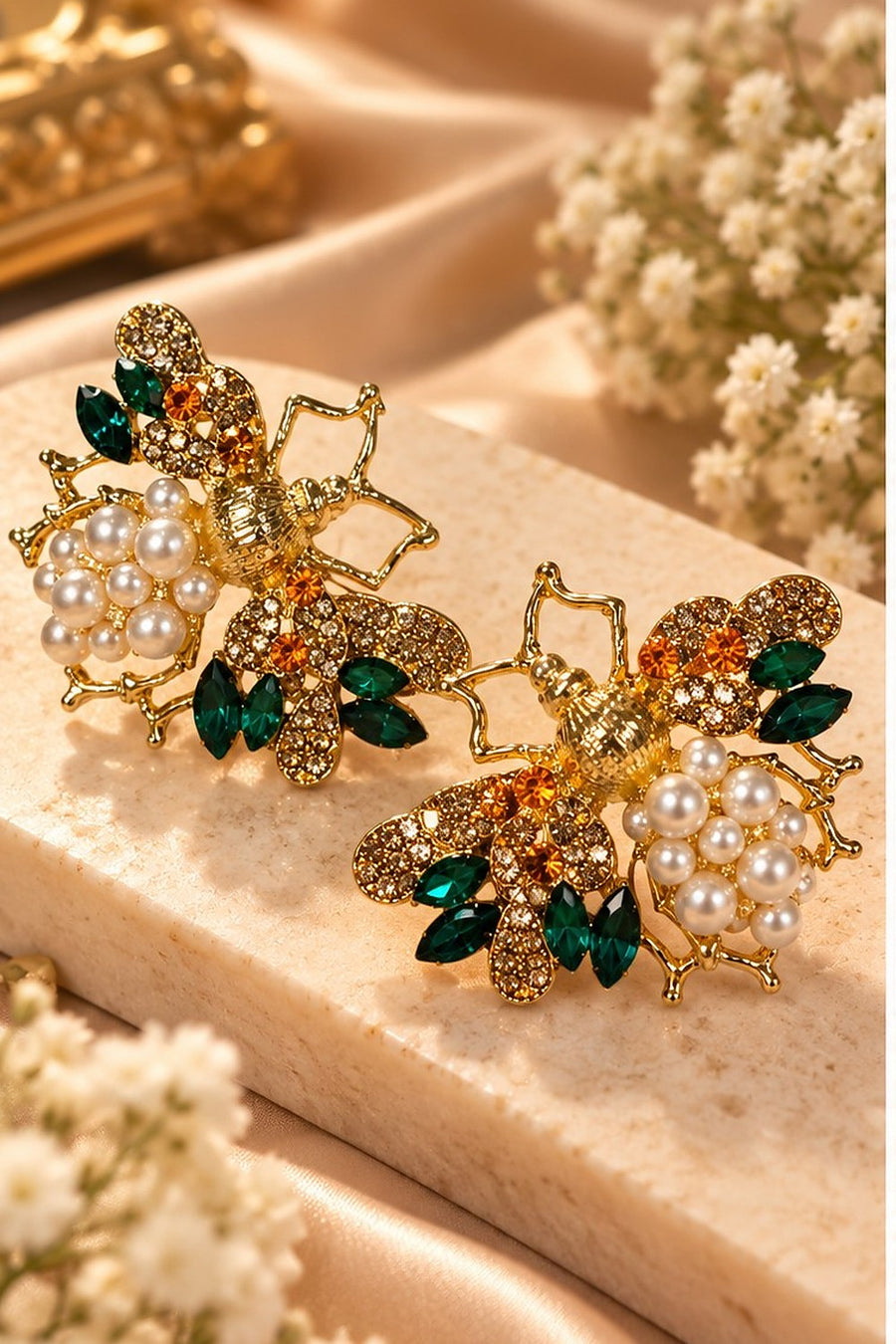 Maharani Bee Earrings by Sherry's Jewel