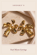 Pearl Bloom Statement Earrings by Sherry's Jewel