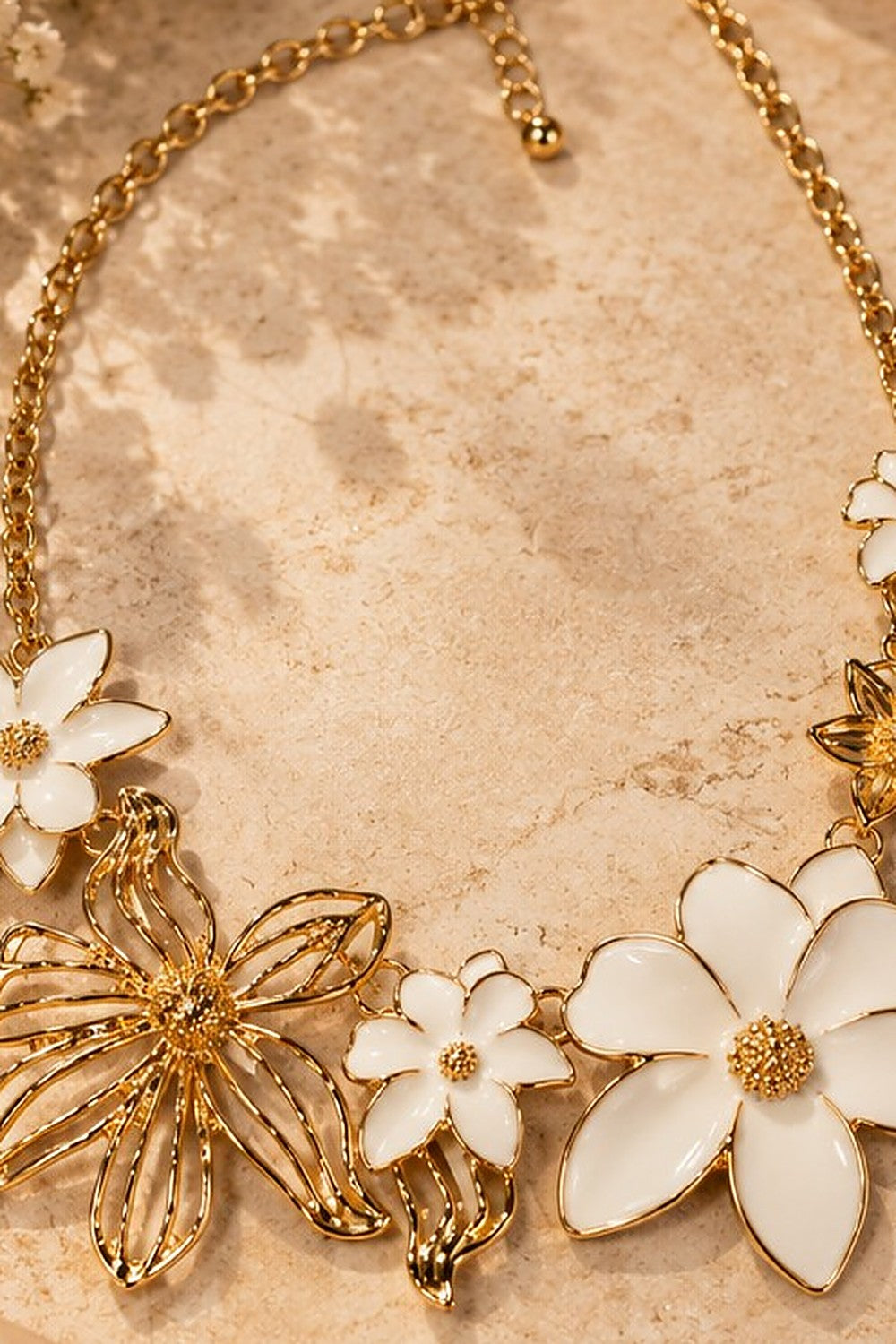 The Mogra Muse Statement Necklace close-up detail by Sherry's Jewel