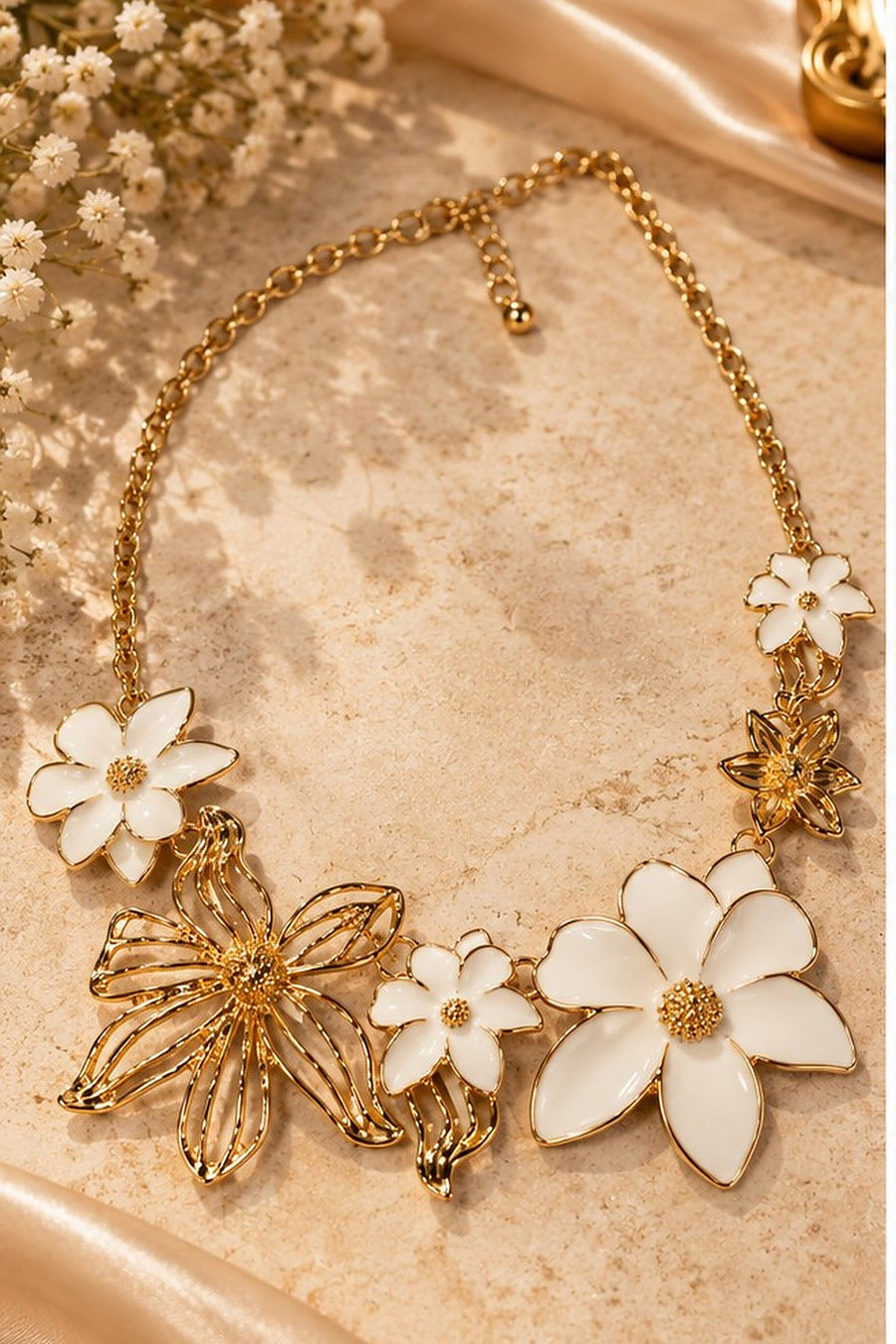 The Mogra Muse Statement Necklace by Sherry's Jewel