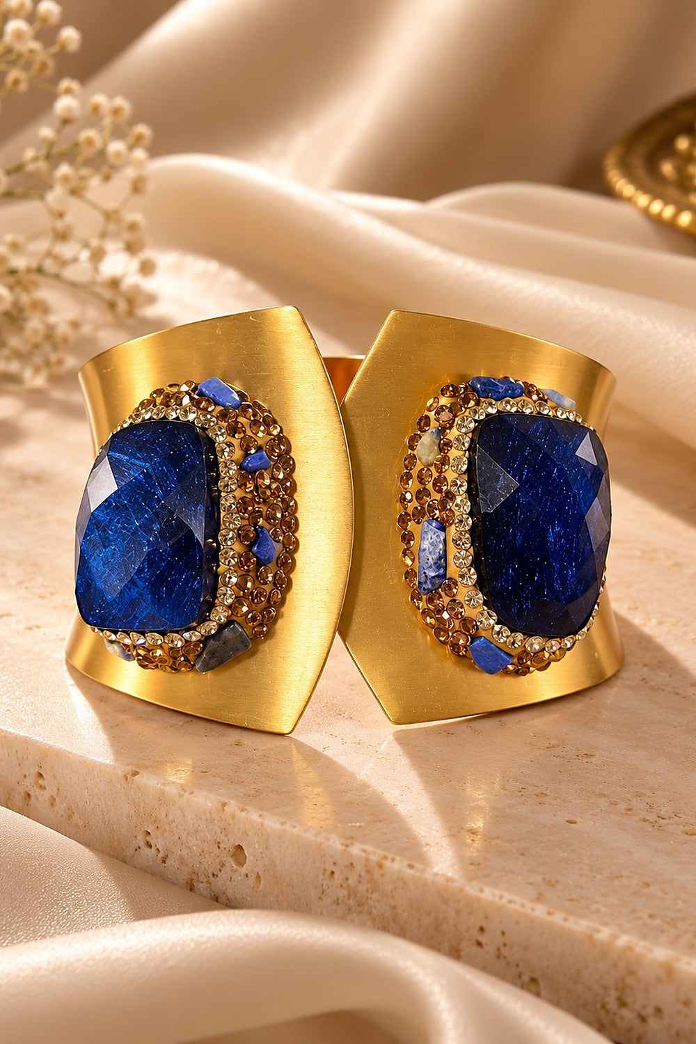 The Midnight Sapphire Cuff by Sherry's Jewel