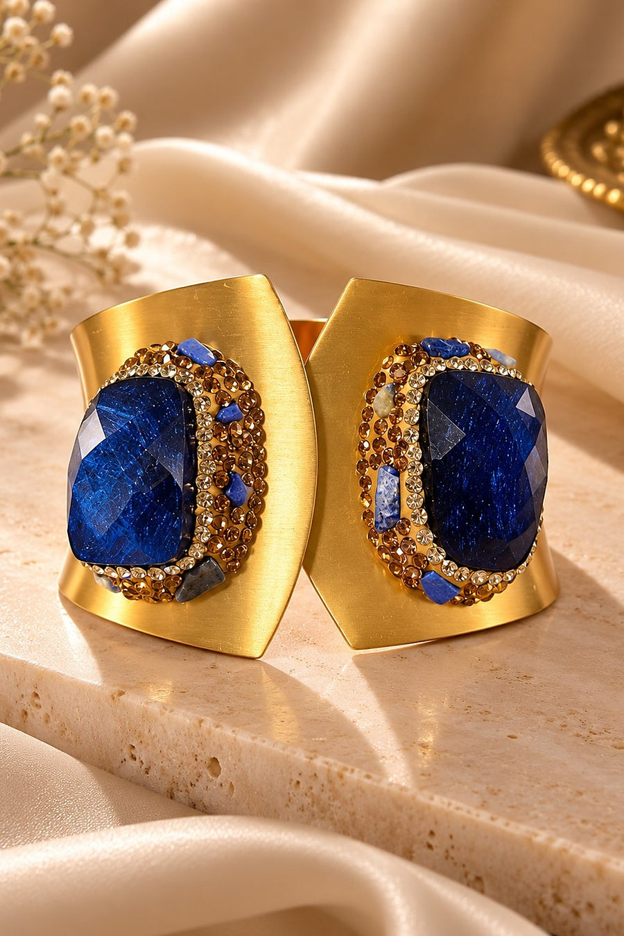 The Midnight Sapphire Cuff by Sherry's Jewel